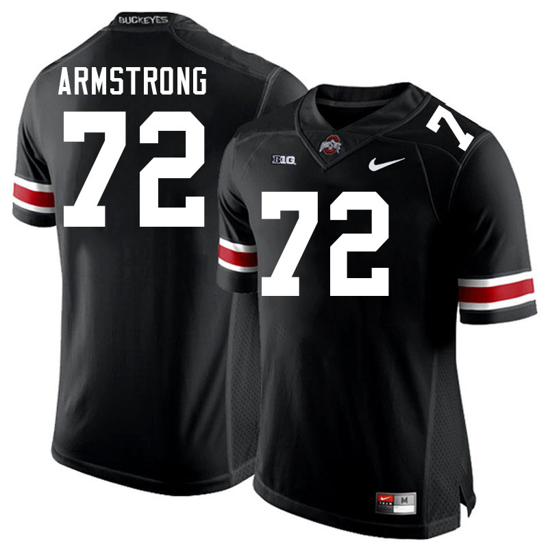 Men #72 Deontae Armstrong Ohio State Buckeyes College Football Jerseys Stitched-Black